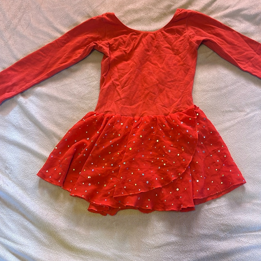 Long sleeve ballet leotard with skirt. Girls size 130